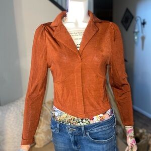 Rust Long Sleeve Women's Top